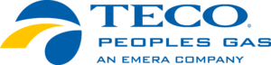 TECO Peoples Gas logo in blue and yellow